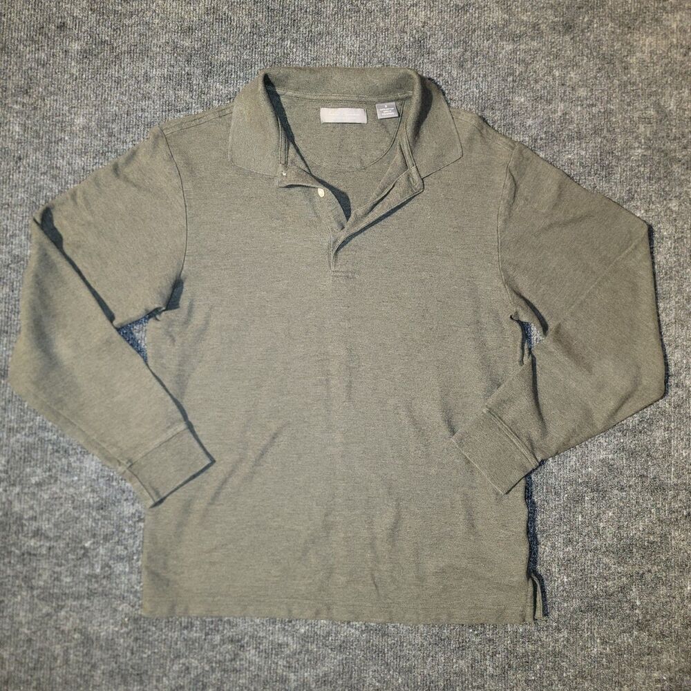 Daniel Cremieux Long Sleeve Knit Polo Shirt  Size Small